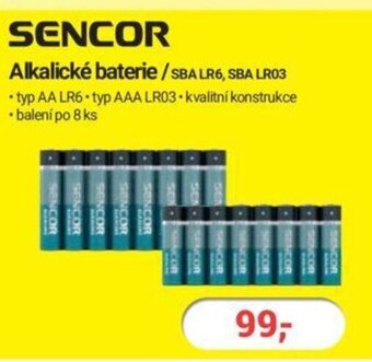 Planeo Elektro SENCOR Alkalické baterie / SBA LR6, SBA LR03 nabídka