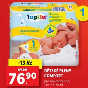 Lidl DĚTSKÉ PLENY COMFORT nabídka