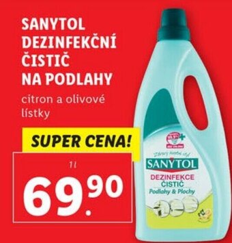Lidl SANYTOL DEZINFEKČNÍ ČISTIČ NA PODLAHY nabídka