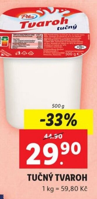 Lidl TUČNÝ TVAROH nabídka