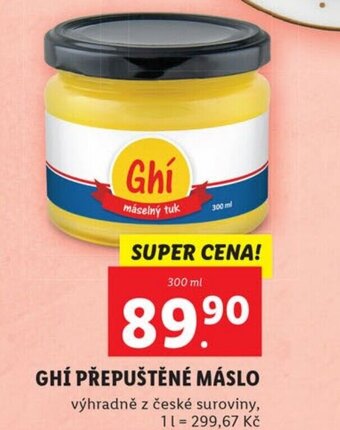 Lidl GHÍ PŘEPUŠTĚNÉ MÁSLO nabídka