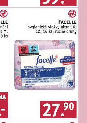 Rossmann Facelle hygienické vložky ultra nabídka
