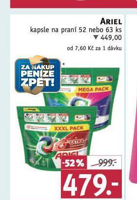 Rossmann Ariel kapsle na praní nabídka