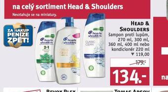 Rossmann Head&shoulders šampon nabídka