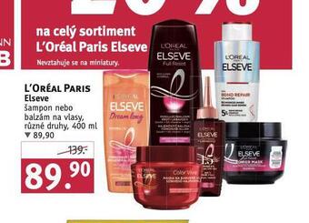 Rossmann Loreal paris elseve šampon, balzám nabídka