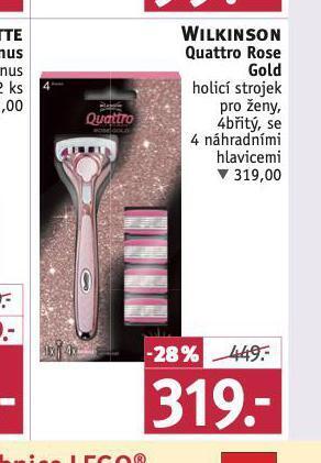 Rossmann Wilkinson quattro rose gold holicí strojek nabídka