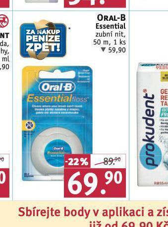 Rossmann Oral-b essential zubní nit nabídka