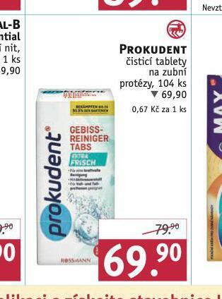 Rossmann Prokudent čistící tablety na zubní protézy nabídka
