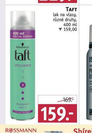 Rossmann Taft lak na vlasy nabídka