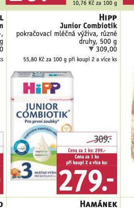 Rossmann Hipp junior combiotik nabídka