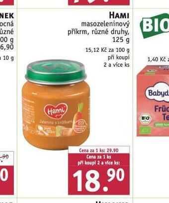 Rossmann Hami masozeleninový příkrm nabídka