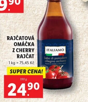 Lidl ITALIAMO RAJČATOVÁ OMÁČKA Z CHERRY RAJČAT nabídka