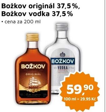 Můjobchod Božkov originál 37,5%, Božkov vodka 37,5% nabídka