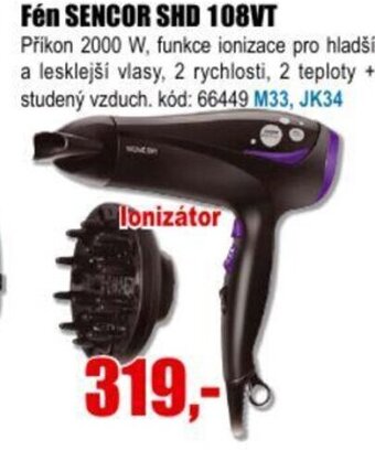 EVA Fén SENCOR SHD 108VT nabídka