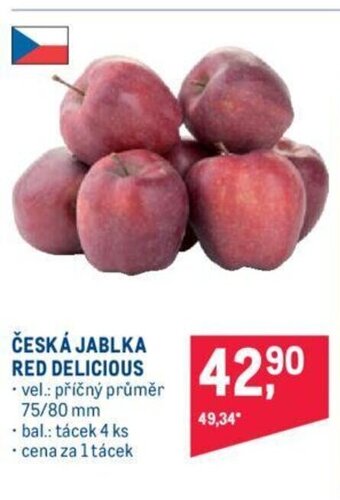 Makro ČESKÁ JABLKA RED DELICIOUS nabídka
