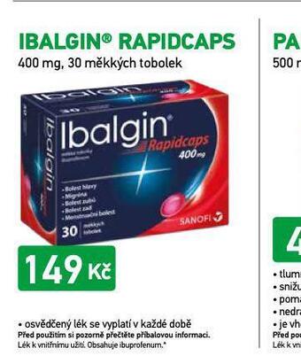 Alphega Lékárna Ibalgin rapidcaps nabídka