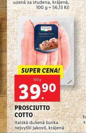 Lidl Prosciutto cotto nabídka
