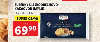 Lidl Sušenky s lískooříškovo-kakaovou náplní nabídka