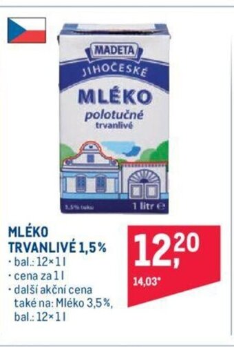Makro MLÉKO TRVANLIVÉ 1,5% nabídka