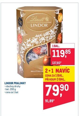 Makro LINDOR PRALINKY nabídka