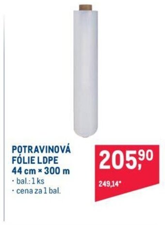 Makro POTRAVINOVÁ FÓLIE LDPE 44 cm x 300 m nabídka