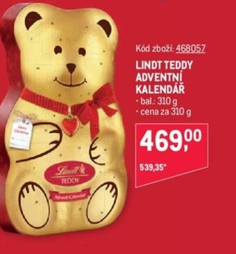 Makro LINDT TEDDY ADVENTNÍ KALENDÁŘ nabídka