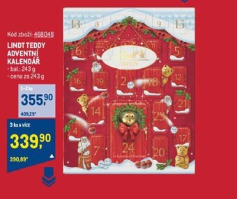 LINDT TEDDY ADVENTNÍ KALENDÁŘ