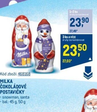 Makro MILKA ČOKOLÁDOVÉ POSTAVIČKY nabídka