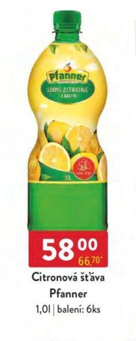 Qanto Citronová šťáva Pfanner nabídka