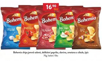 Qanto Bohemia chips jemně solené, delikátní paprika, slanina, smetana a cibule, špíz nabídka
