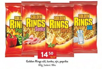 Qanto Golden Rings sůl, šunka, sýr, paprika 80g nabídka