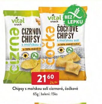 Qanto Chipsy s mořskou solí cizrnové, čočkové 65g nabídka