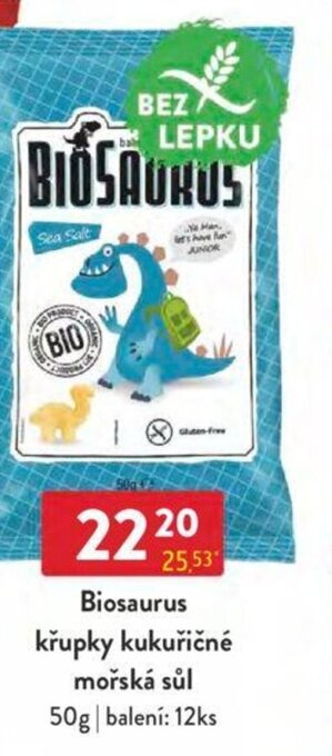 Biosaurus křupky kukuřičné mořská sůl 50g