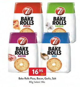 Qanto Bake Rolls Pizza, Bacon, Garlic, Salt 80g nabídka
