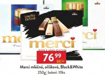 Qanto Merci mléčná, oříšková, Black&White 250g nabídka