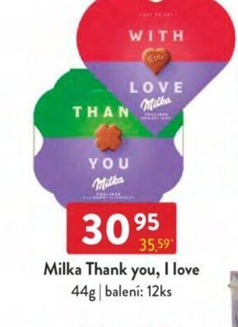 Qanto Milka Thank you, I love 44g nabídka