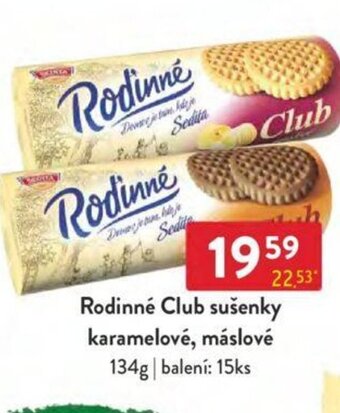 Rodinné Club sušenky karamelové, máslové 134g