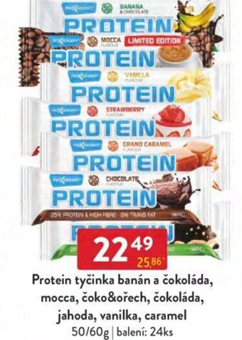 Qanto Protein tyčinka banán a čokoláda, mocca, čoko&ořech, čokoláda, jahoda, vanilka, caramel nabídka