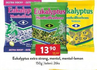 Qanto Eukalyptus extra strong, mentol, mentol-lemon 150g nabídka