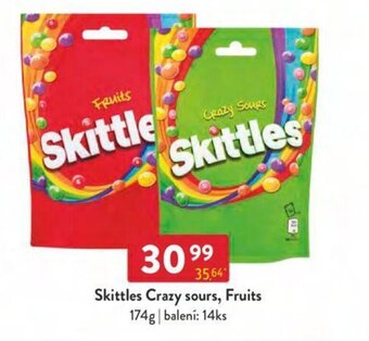 Qanto Skittles Crazy sours, Fruits 174g nabídka