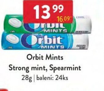 Qanto Orbit Mints Strong mint, Spearmint 28g nabídka