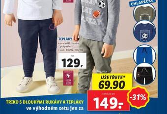 Lidl Dětské tepláky nabídka