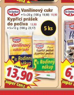 Norma Dr. oetker vanilínový cukr nabídka