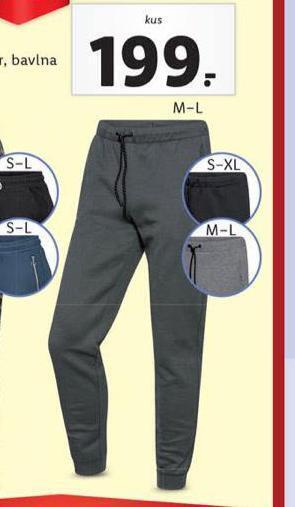 Lidl Pánské tepláky nabídka