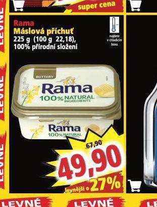 Norma Rama máslová příchuť nabídka