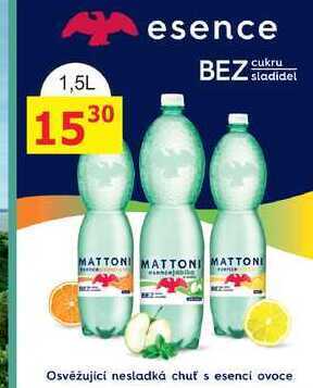 BENE Nápoje Mattoni esence, 1,5 l nabídka