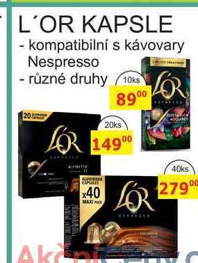 BENE Nápoje L'or kapsle, 10 ks nabídka
