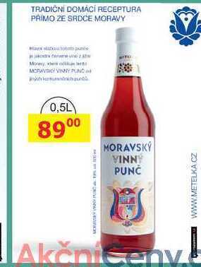 BENE Nápoje Moravský vinný punč, 0,5 l nabídka