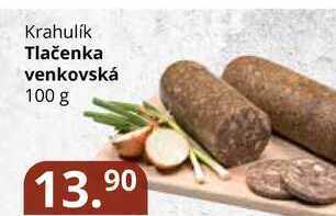Potraviny CZ Krahulík tlačenka venkovská 100 g nabídka