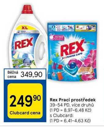 Tesco Rex prací prostředek 39-54 pd nabídka